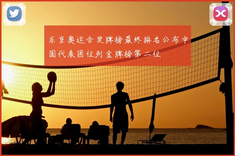 东京奥运会奖牌榜最终排名公布中国代表团位列金牌榜第二位
